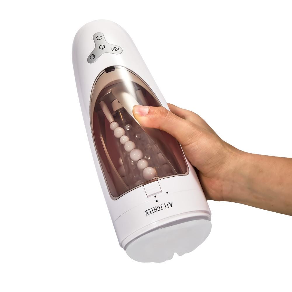 5-pattern Sucking 10-frequency Rotation Beads Rows Male Masturbation Cup
