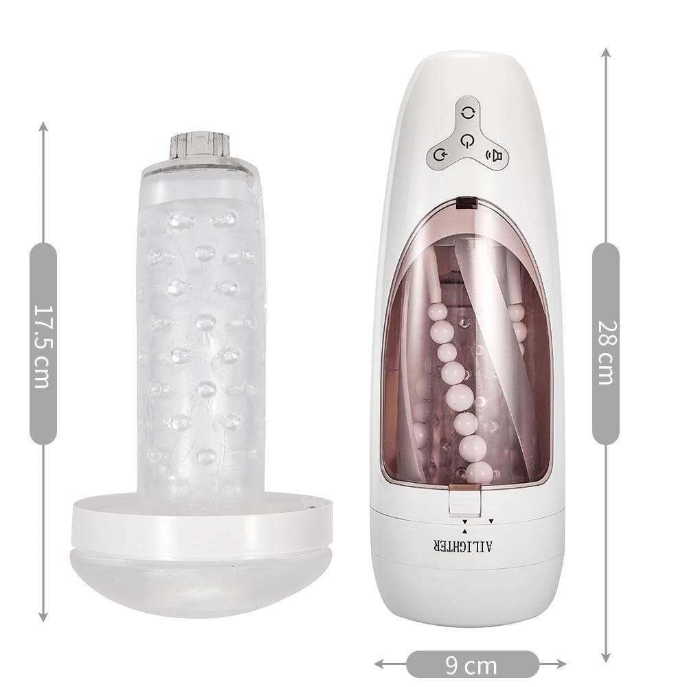 5-pattern Sucking 10-frequency Rotation Beads Rows Male Masturbation Cup