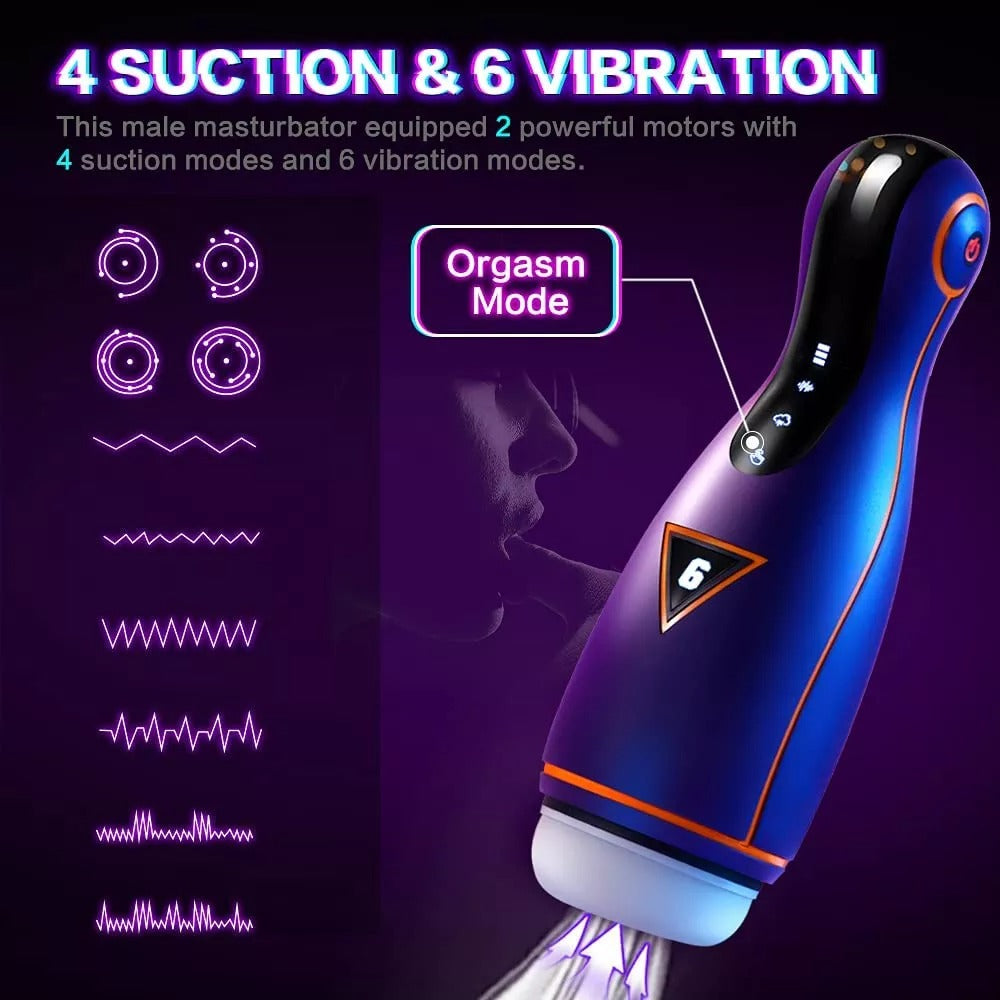 Sucking Male Masturbators Automatic Vibrating Heating Orgasm Masturbation Cup