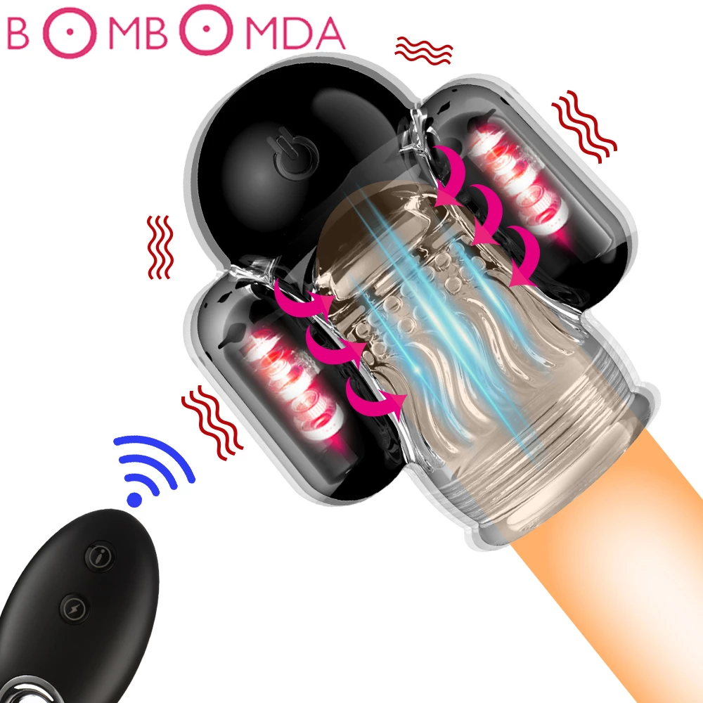 Wireless Control Glans Vibrators Male Masturbation Adult Sex Toy For Men,Male Delay Lasting PenisTrainer Vibrators Penis Massage