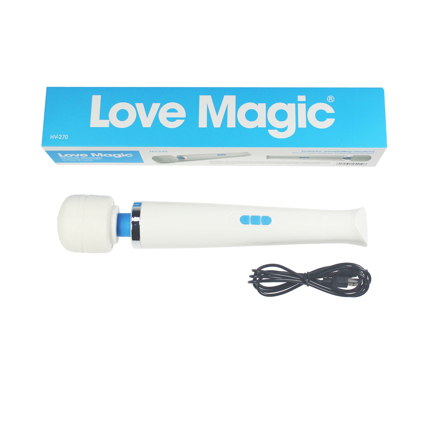 8-Speed 20 Vibration Modes Hand-Held Vibrator for Full Body Massage