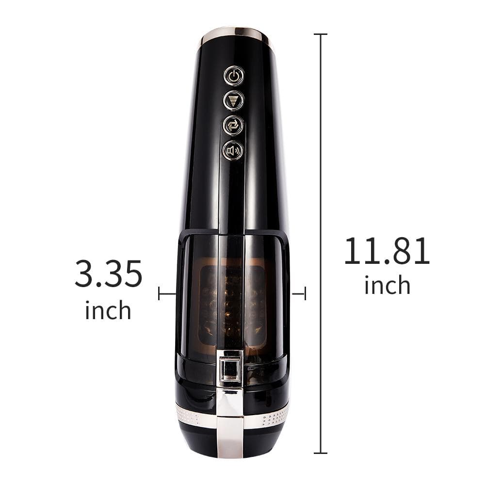 AILIGHTER Partial Transparent 5-Frequency Telescoping Voice Heating Masturbator