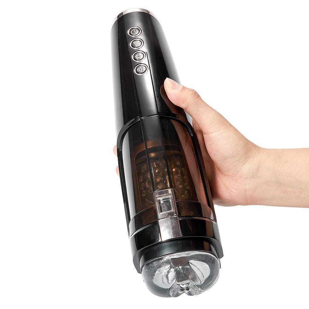 AILIGHTER Partial Transparent 5-Frequency Telescoping Voice Heating Masturbator