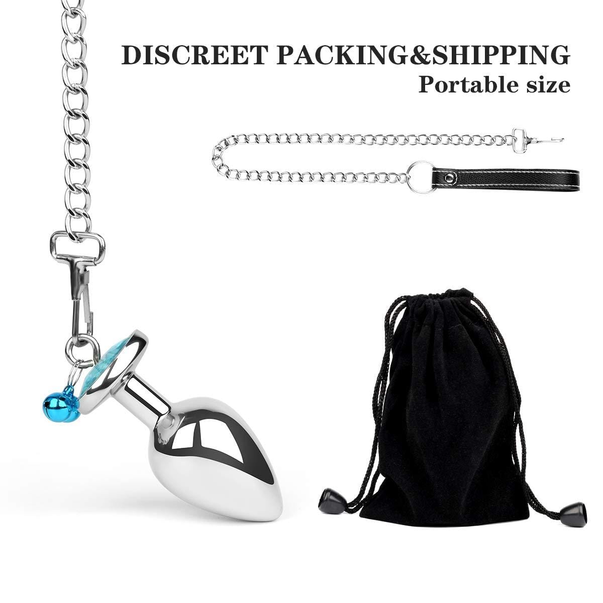BELL Jeweled Butt Plug With Chain