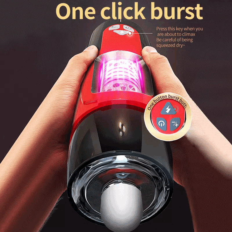 DARK KNIGHT Thrusting Rotating Moan Sucker Masturbator Cuper Masturbator Cup