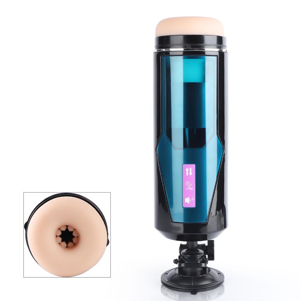 9 Vibration 10 Thrusting LED Sucker Masturbation Cup