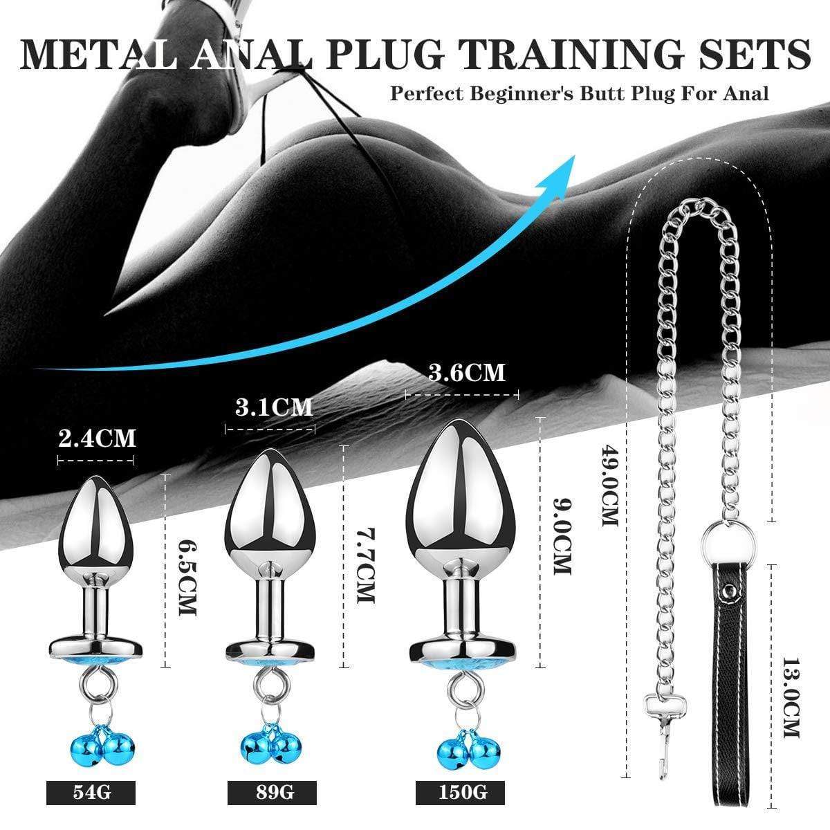 BELL Jeweled Butt Plug With Chain