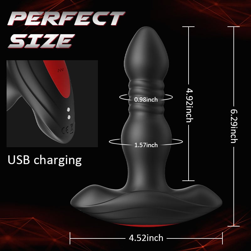 HALE 3 Thrusting 10 Vibrations Anal Plug With Remote Controller