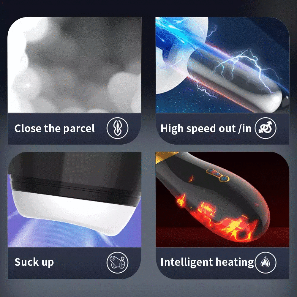 Intellegent Heating Automatic Men Masturbation Realistic Vagina Male Masturbator Cup Vacuum Sucking Silicone Sex Toys for Adults