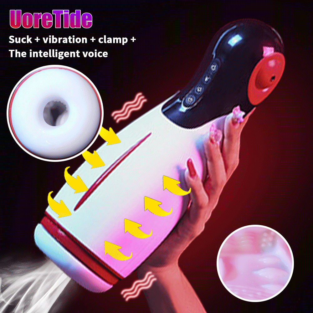 Automatic Heating Clip Suction Erotic Male Masturbator Cup