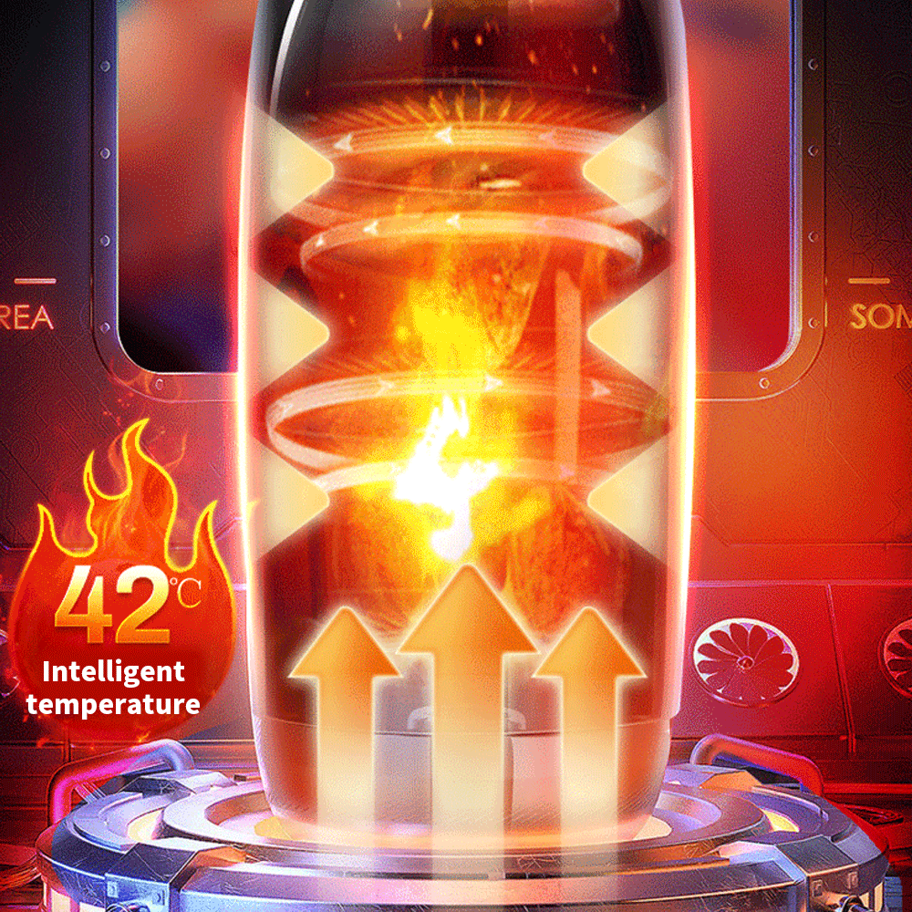 The KING Automatic Telescopic Rotation 10 Adjustable Mode Male Masturbator Pussy Masturbation Cup