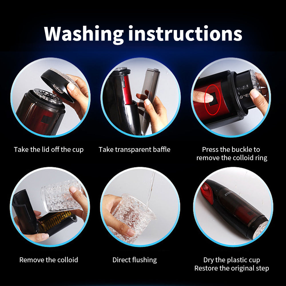 The KING Automatic Telescopic Rotation 10 Adjustable Mode Male Masturbator Pussy Masturbation Cup