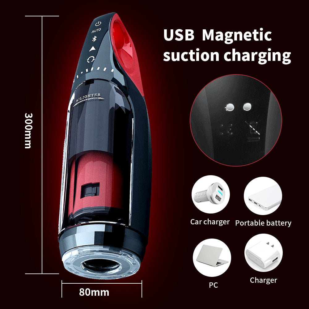 The KING Automatic Telescopic Rotation 10 Adjustable Mode Male Masturbator Pussy Masturbation Cup