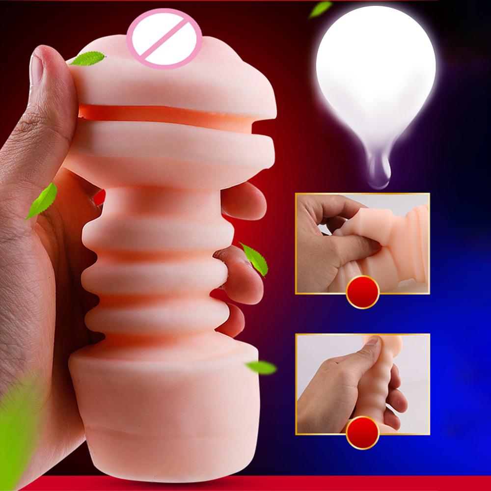 WANLE Vibrating Thrusting Suction Cup Pussy Male Masturbator