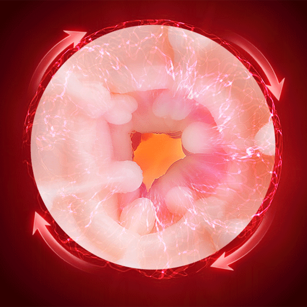 WANLE Vibrating Thrusting Suction Cup Pussy Male Masturbator