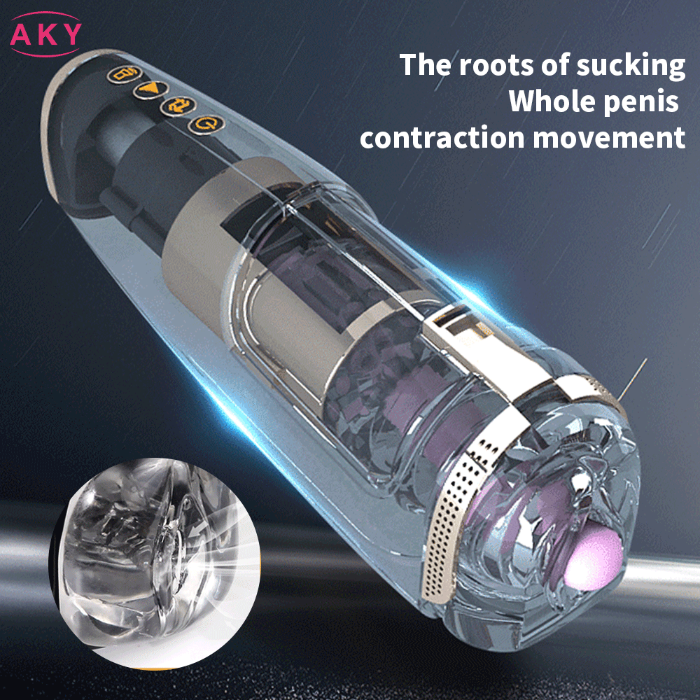 Automatic Powerful Telescopic Sucking Vagina Massage Male Masturbator