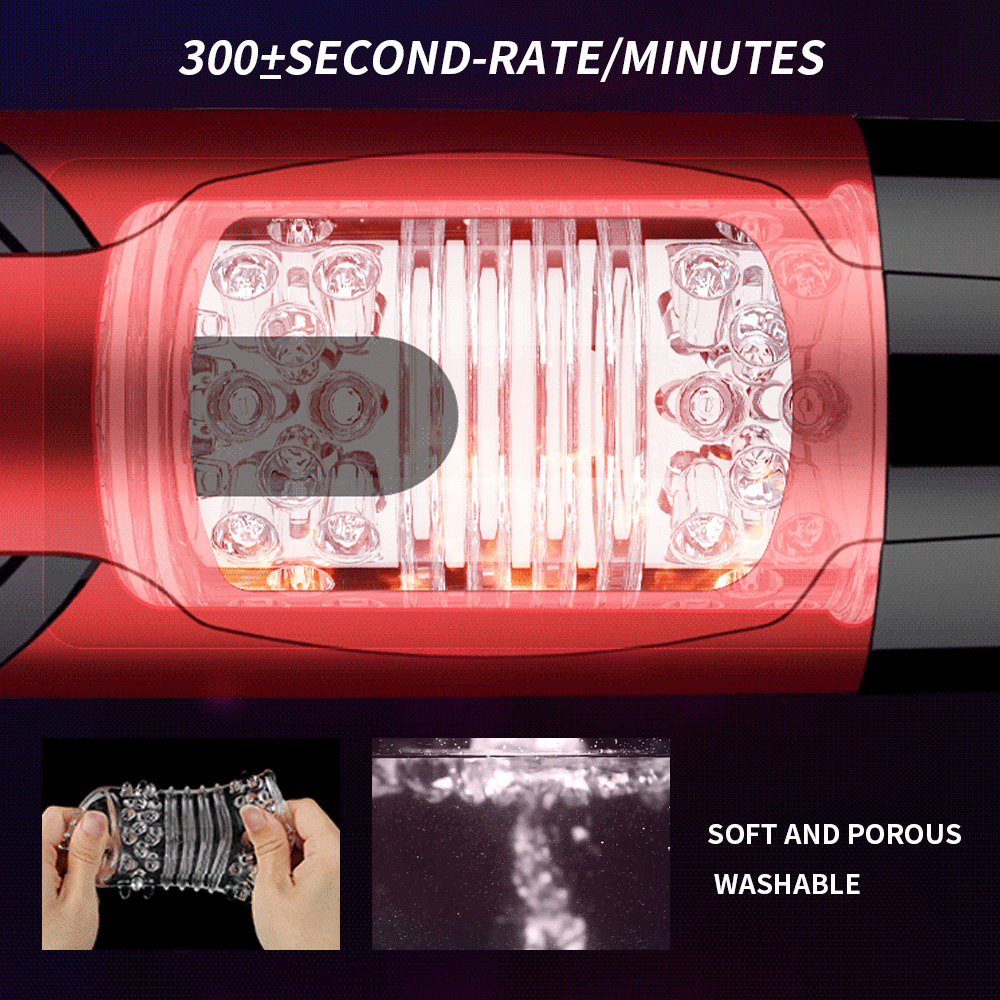 Dark Knight Automatic Telescopic Rotation Male Masturbation Cup