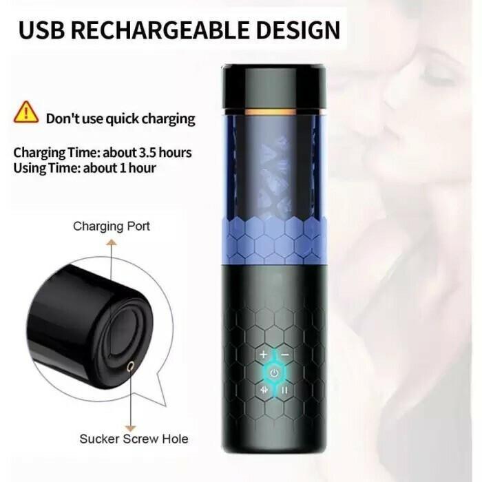 10 Thrusting Spinning Suction Cup Male Automatic Masturbation Cup