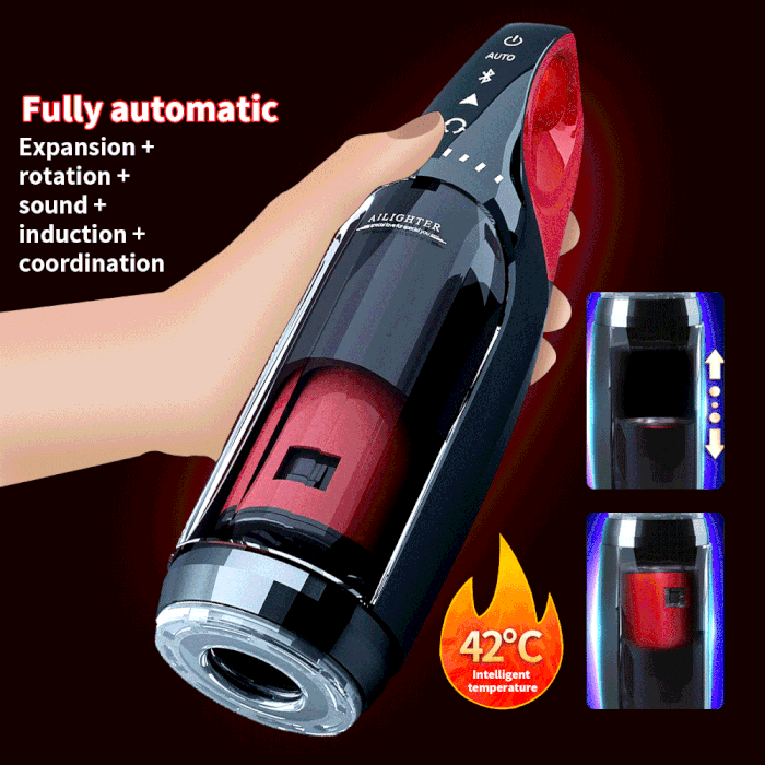 The KING Automatic Telescopic Rotation 10 Adjustable Mode Male Masturbator Pussy Masturbation Cup