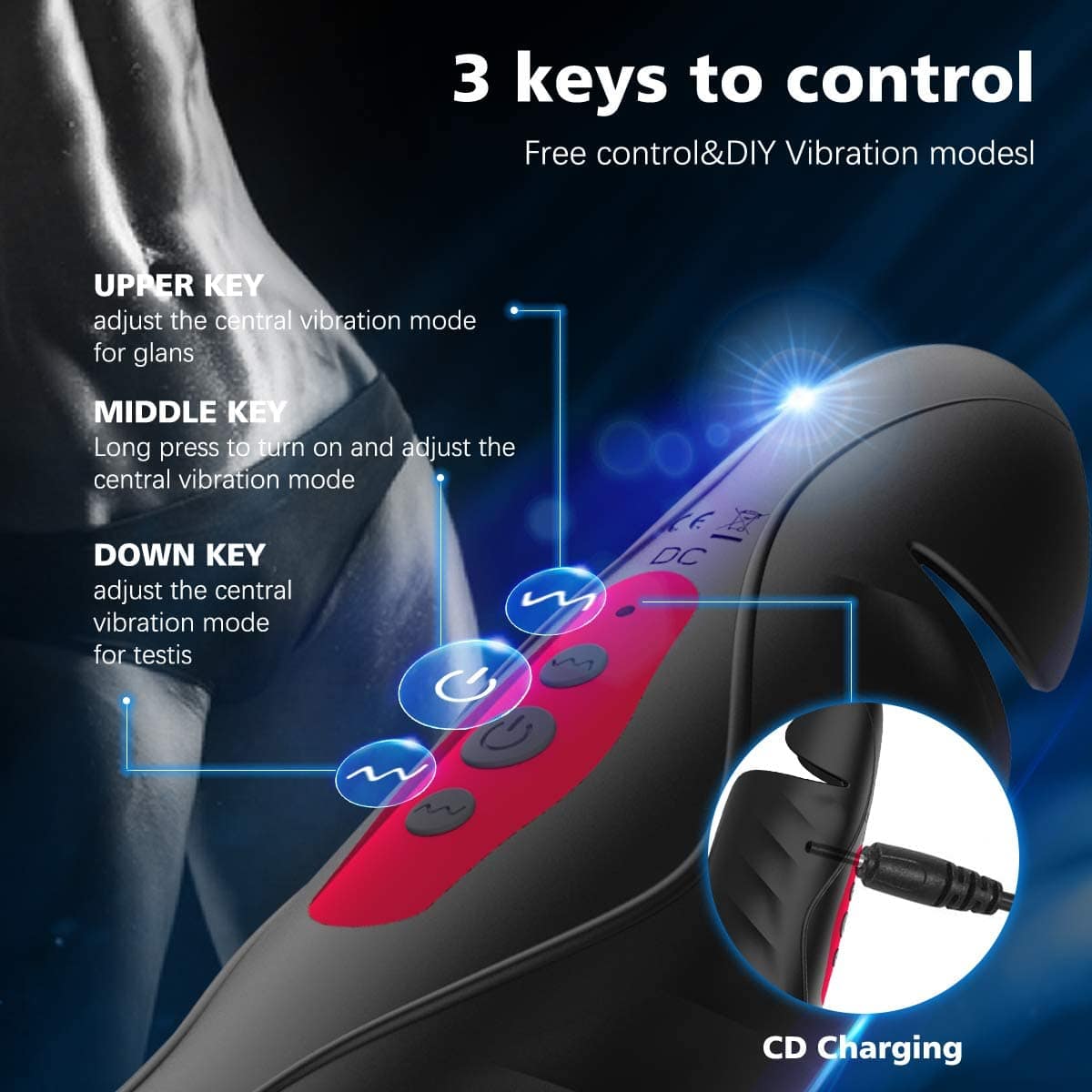Penis Massager | 3 In 1 Electric Penis Stimulator