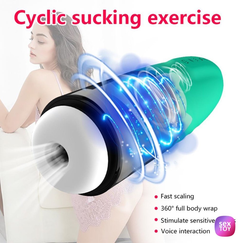 Rotation Suction Male Masturbators Real Person Voice Rechargeable