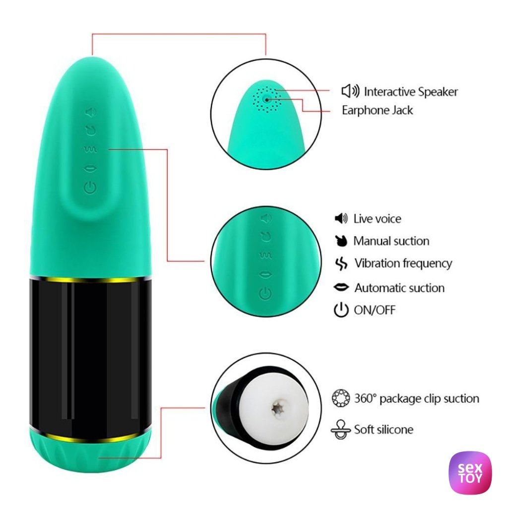 Rotation Suction Male Masturbators Real Person Voice Rechargeable