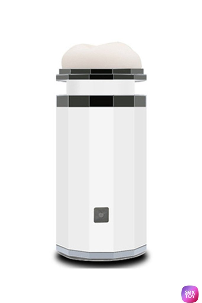 Silicon Rotation Male Masturbator Cup White