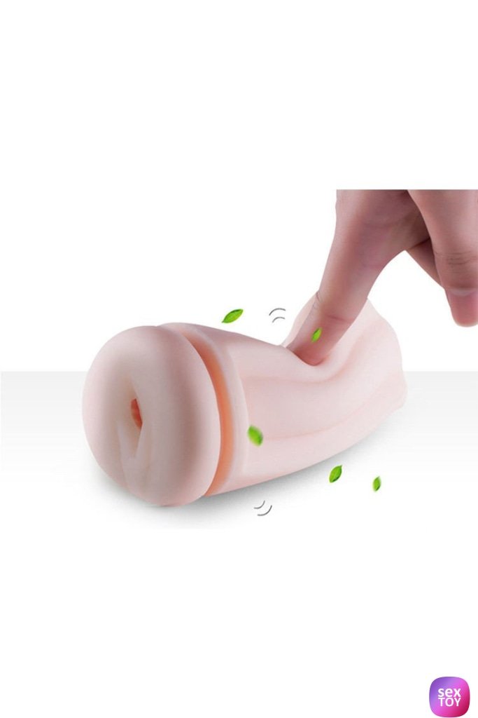 Silicon Rotation Male Masturbator Cup White