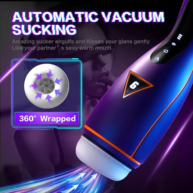 Sucking Male Masturbators Automatic Vibrating Heating Orgasm Masturbation Cup