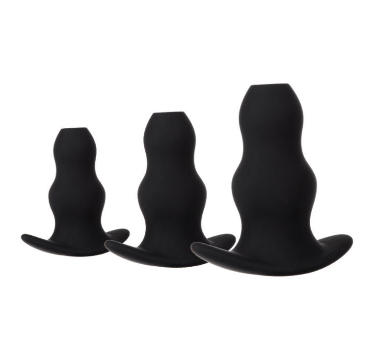 Silicone Hollow 3 in 1 Anal Plug Set G-spot for Male and Female