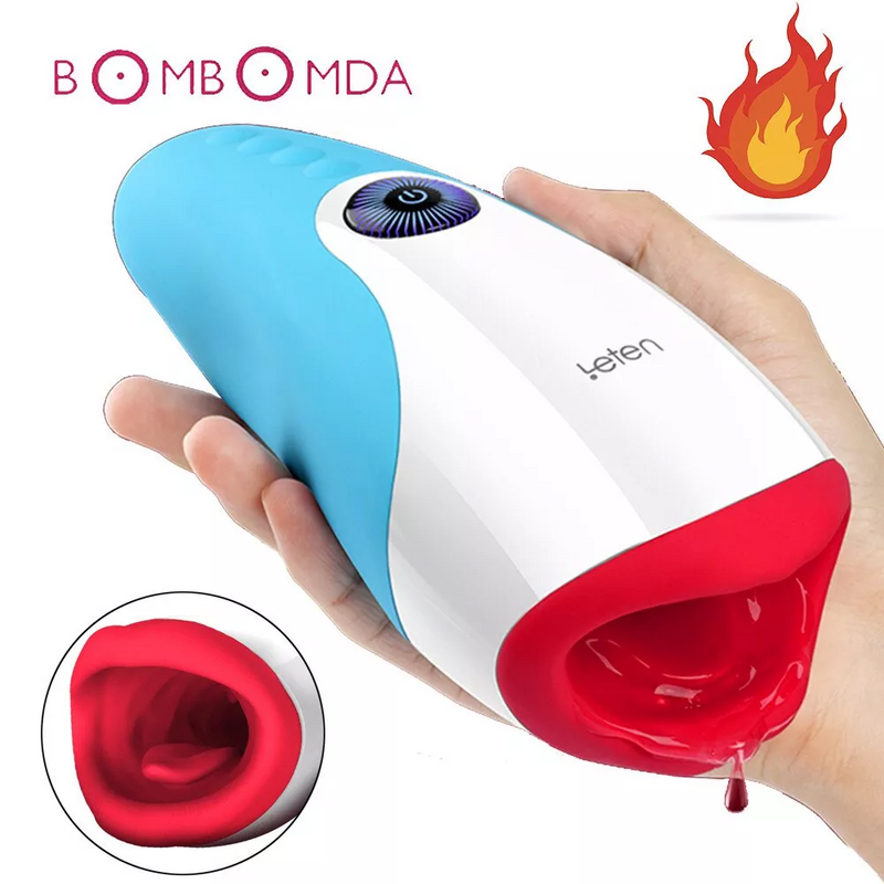 Electric Masturbator Cup Vibrator For Men Blowjob Oral Heating Masturbator Cup Deep Throat Vagina Sex Toys for Men