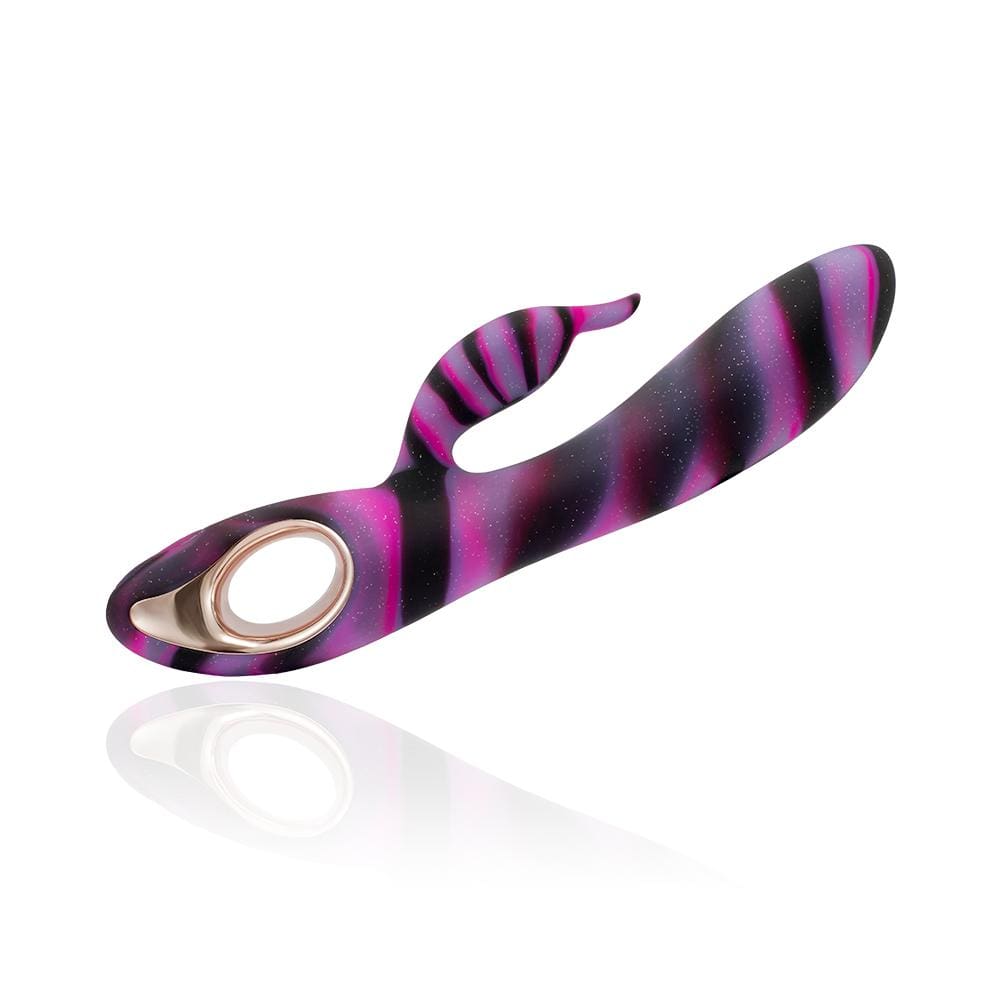 Aurora-like Rabbit Vibrator with O-ring Handle