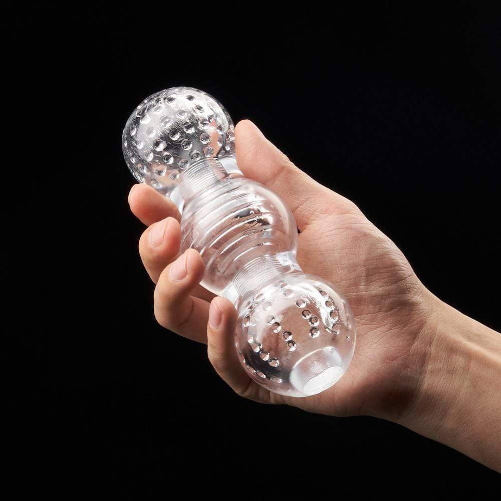 5.7” Clear 3-Ball Male Masturbator