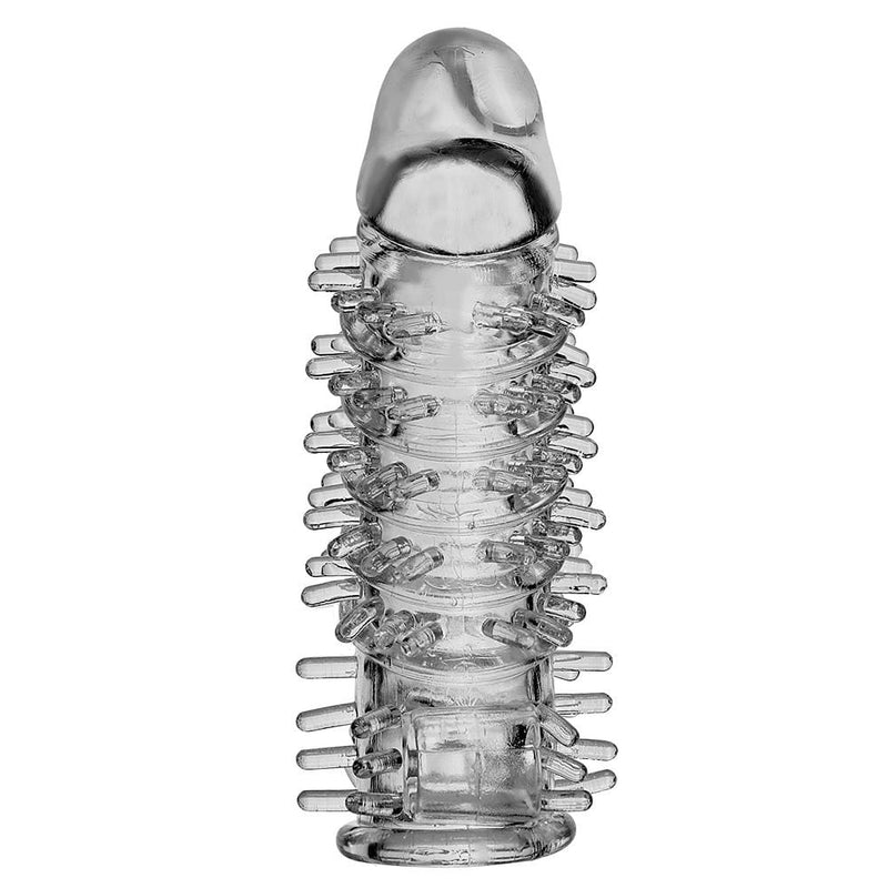 5.5" Transparent thicken lengthen vibrating penis sleeve