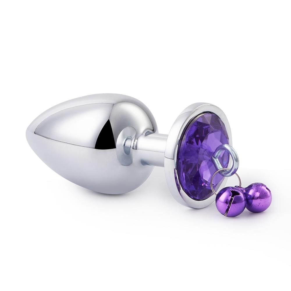 Metal Double Bells Jewel Anal Plug Set Adult Toy