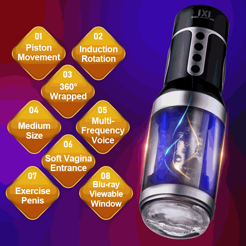 Automatic Male Masturbator Telescopic Rotation Voice Silicone Masturbation Sex Toys