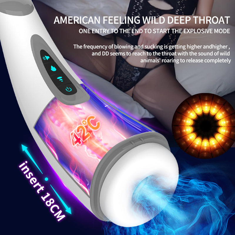 Automatic Powerful Sucking Male Masturbator Cup Heating Vibration Orgasm Sex Toys