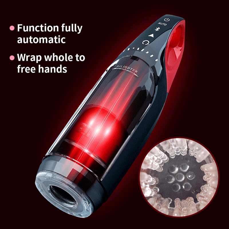The KING Automatic Telescopic Rotation 10 Adjustable Mode Male Masturbator Pussy Masturbation Cup
