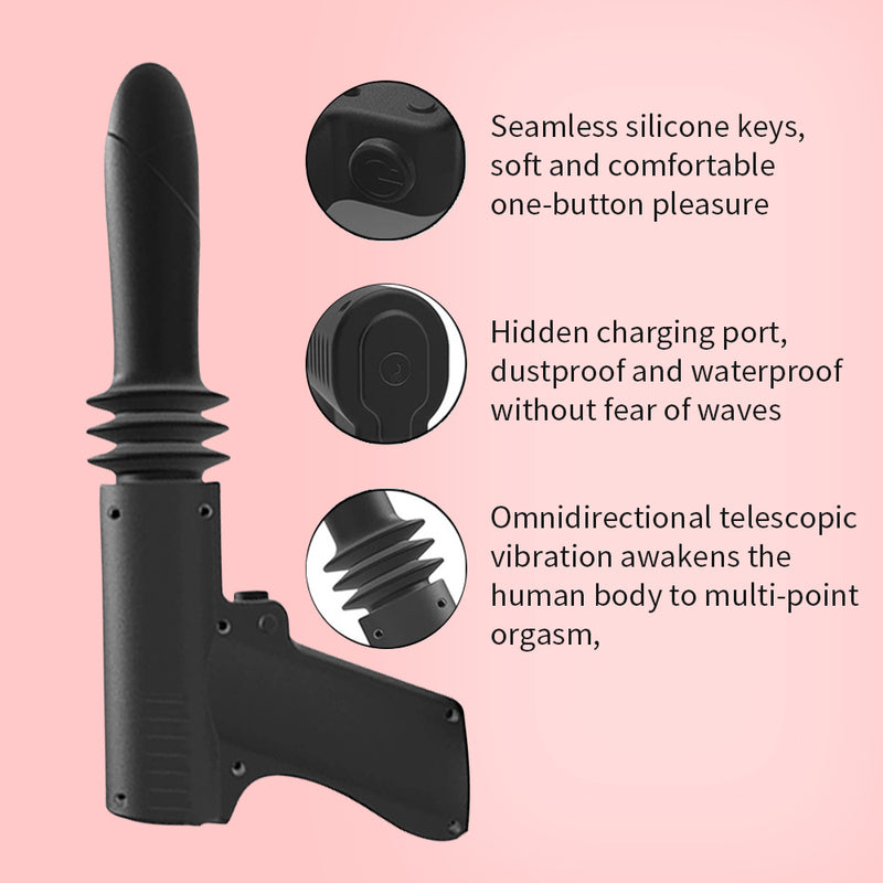 Erotic Automatic Telescopic Dildo Vibrator G Spot Anal Pussy Sex Machine Masturbator Gun