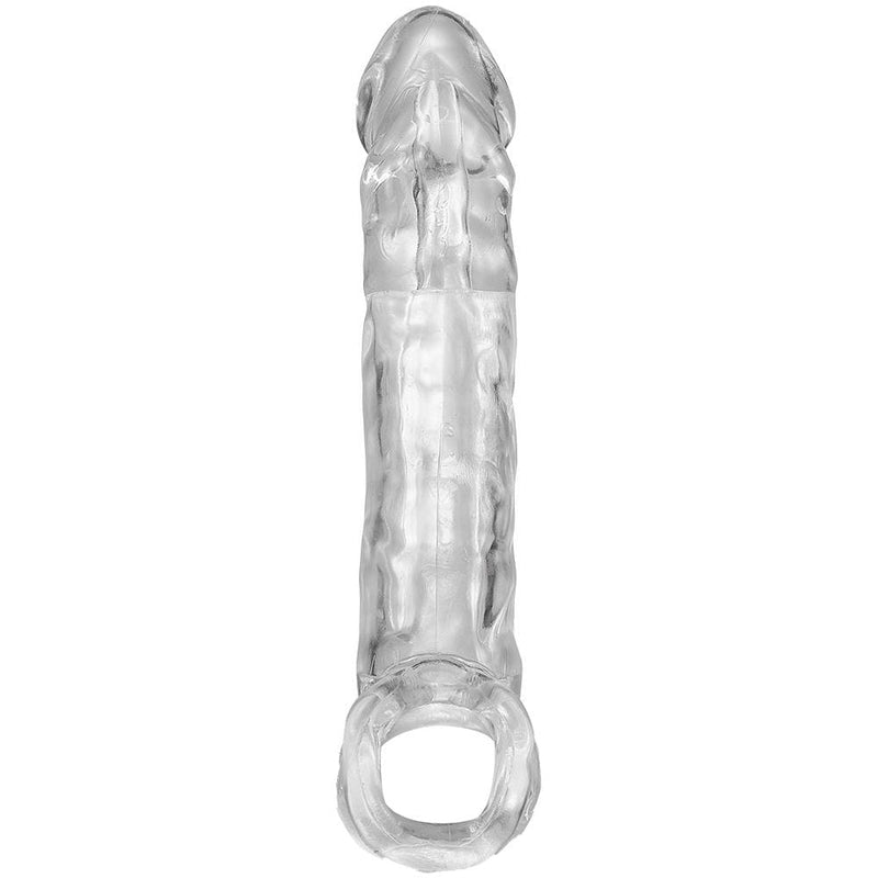 7.8” Clear Textured Thicken Lengthen Penis Enhancement Sleeve