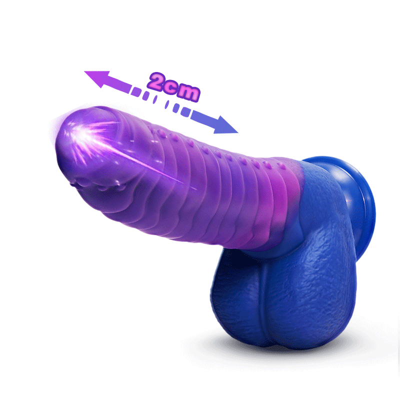 9-Inch Color-changing Intelligent Heating 3 Thrusting 5 Vibrating Dildo