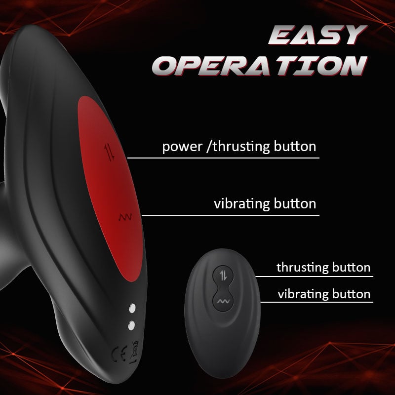 HALE 3 Thrusting 10 Vibrations Anal Plug With Remote Controller